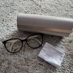Jimmy Choo Black and White Glasses